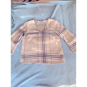 White & Black Blouse